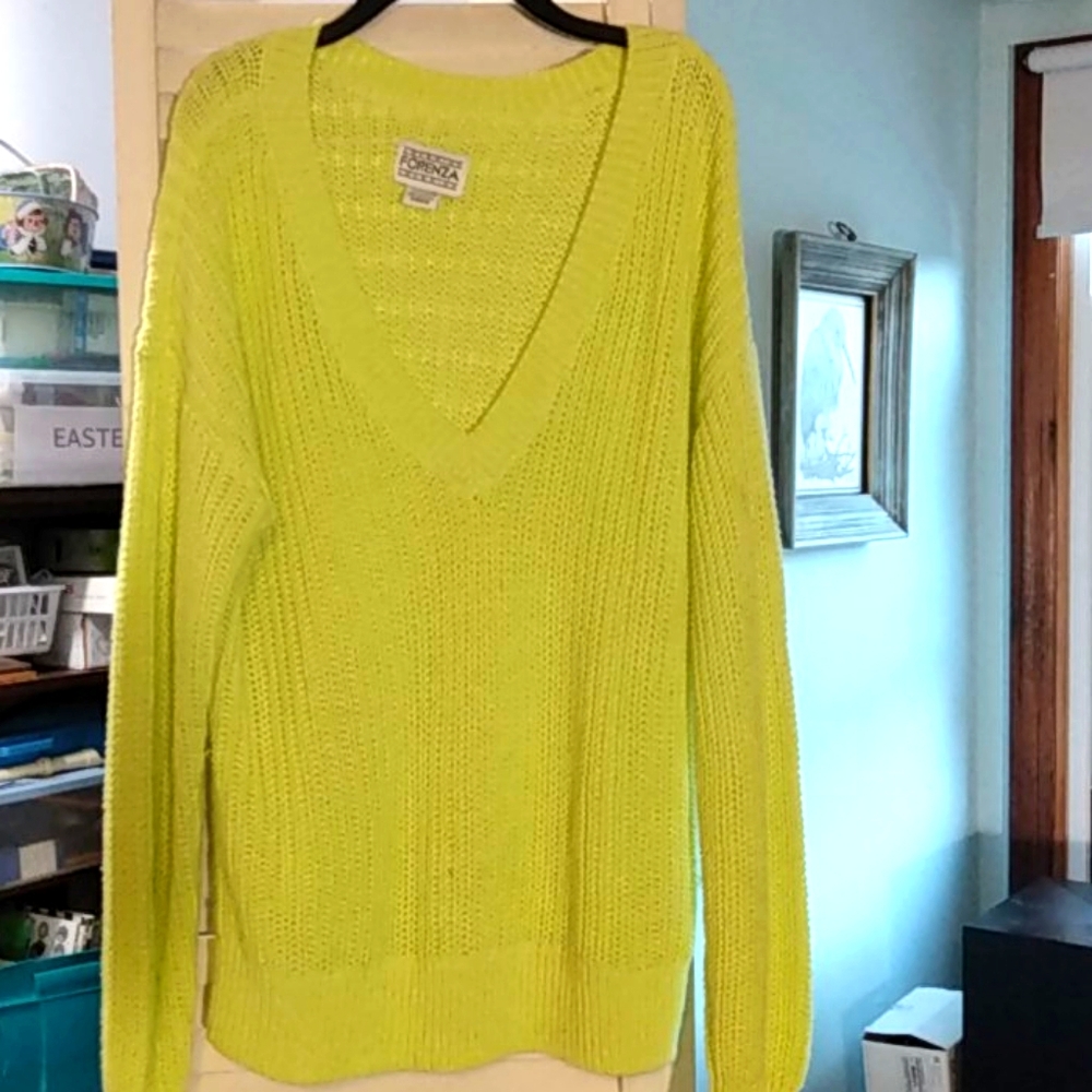 Electric yellow sweater